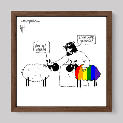 Love Over Verses Print-Cartoons-nakedpastor