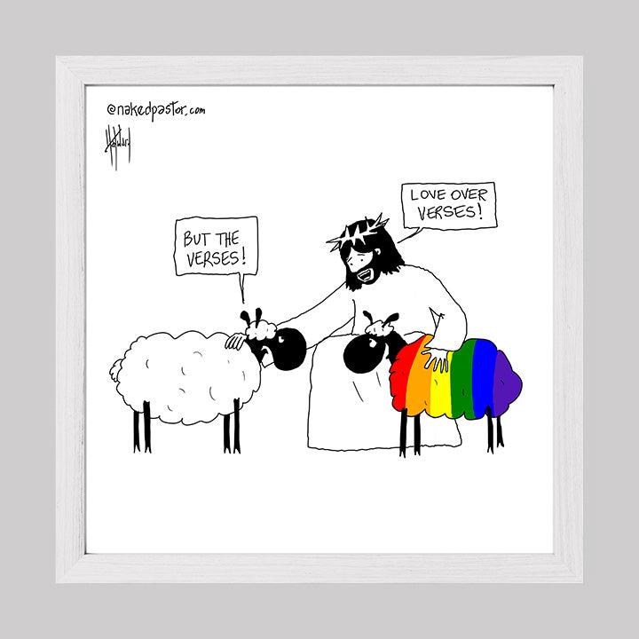 Love Over Verses Print-Cartoons-nakedpastor