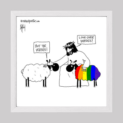 Love Over Verses Print-Cartoons-nakedpastor