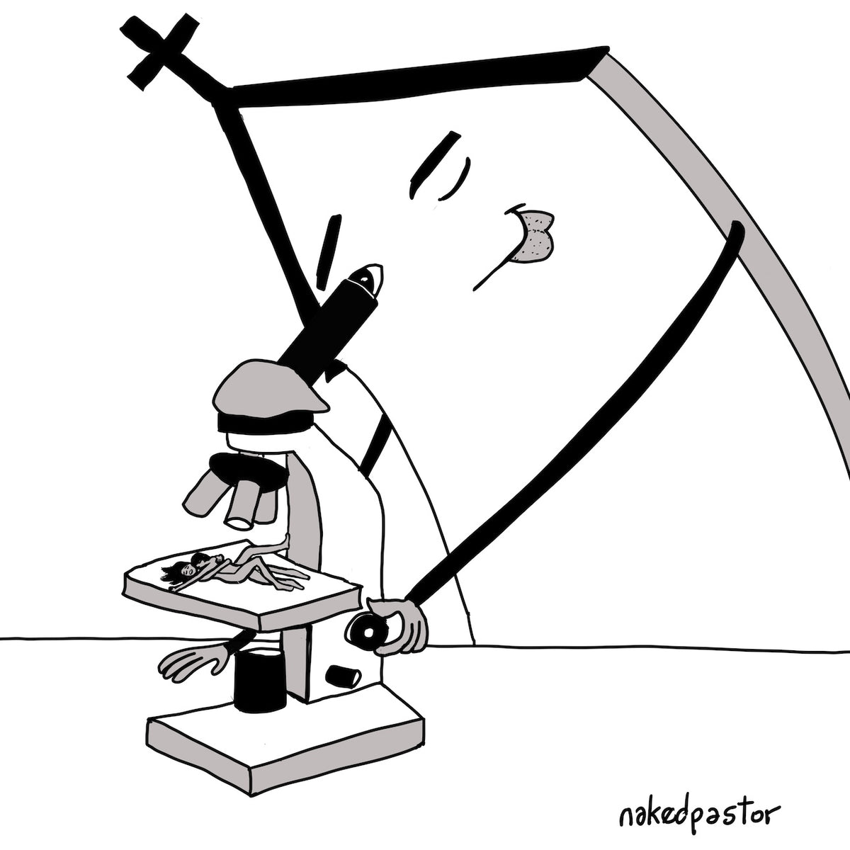 Microscope Digital Cartoon-Cartoons-nakedpastor