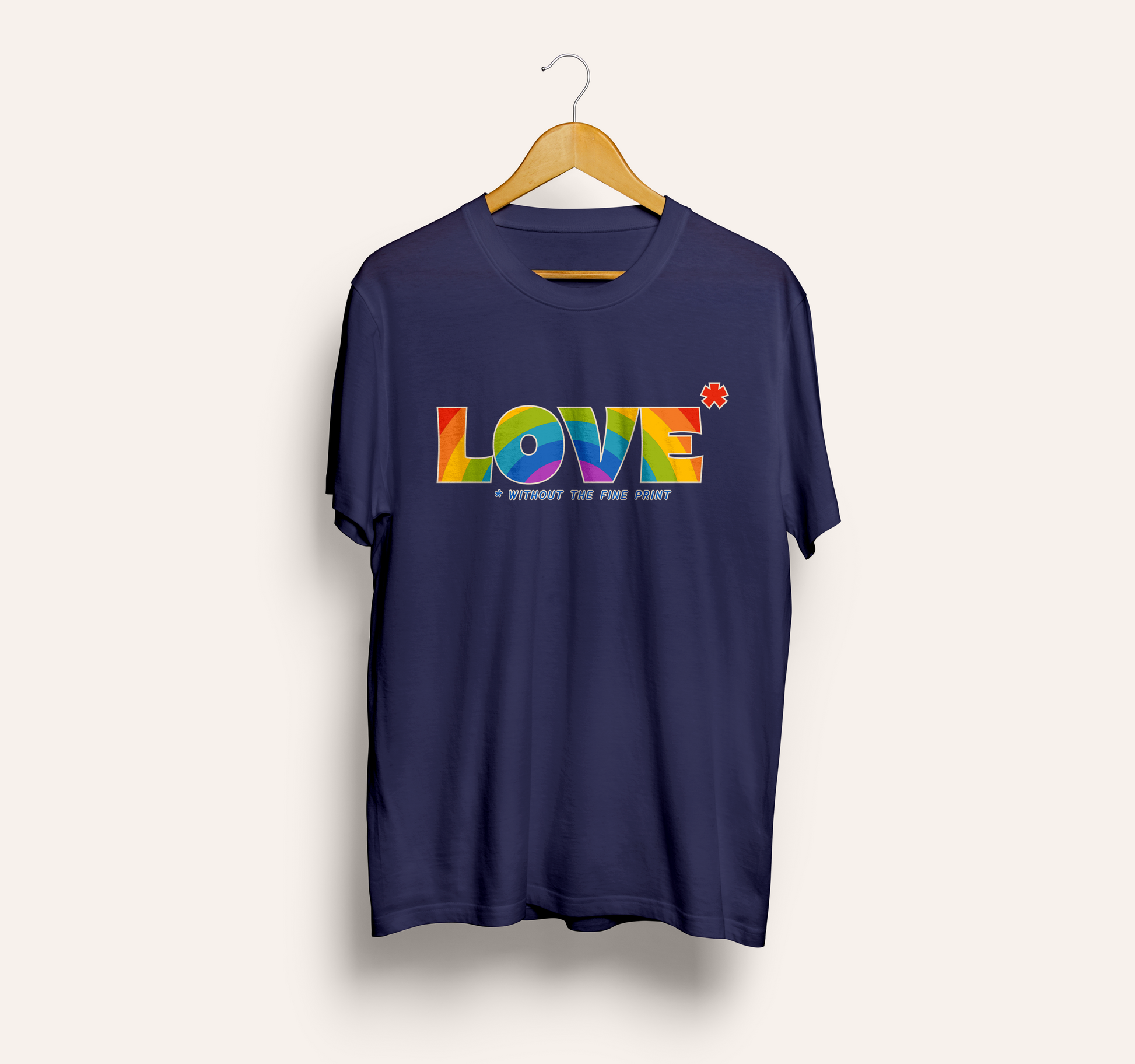 Love Without the Fine Print Rainbow T-Shirt-Shirts-nakedpastor