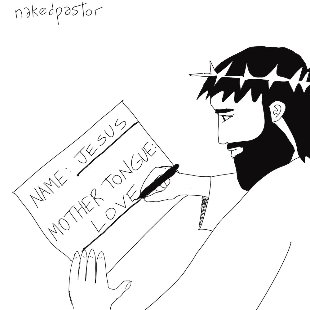 Mother Tongue Love Digital Cartoon-Digital Cartoons-nakedpastor