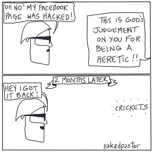 My Facebook Page Was Hacked Digital Cartoon-Cartoons-nakedpastor