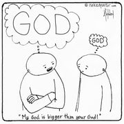 My God is Bigger Digital Cartoon-Digital Cartoons-nakedpastor