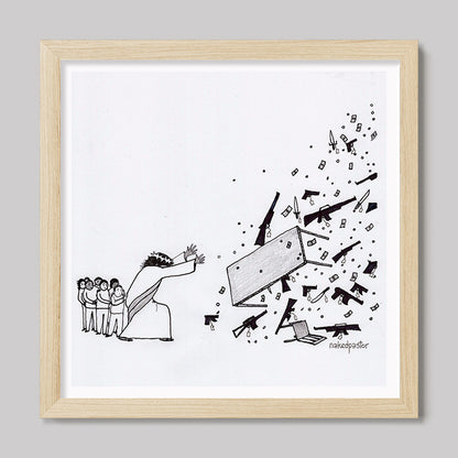 No Weapon Shall Prosper Cartoon Print-Cartoons-nakedpastor