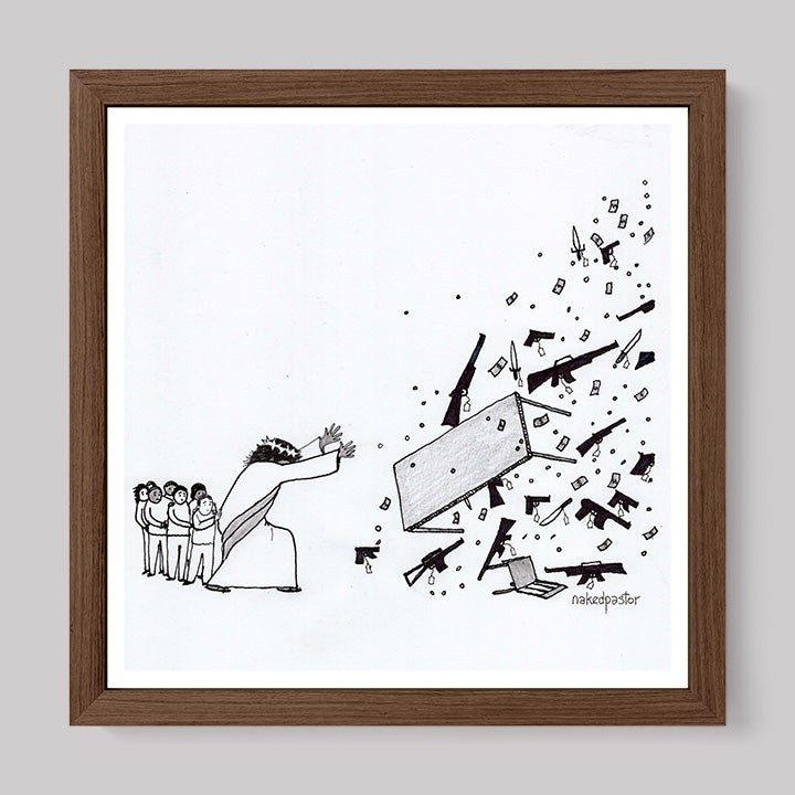 No Weapon Shall Prosper Cartoon Print-Cartoons-nakedpastor