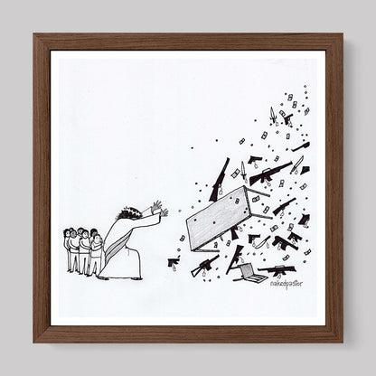 No Weapon Shall Prosper Cartoon Print-Cartoons-nakedpastor