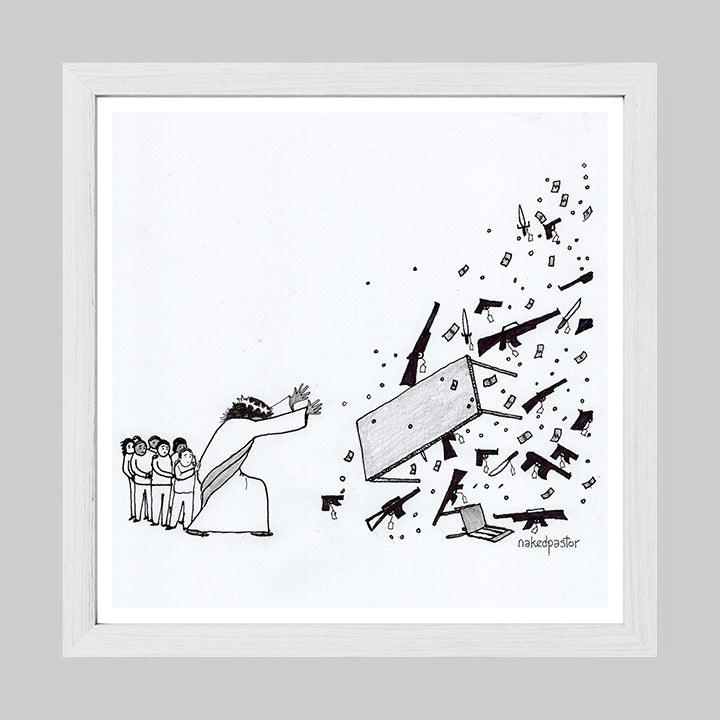 No Weapon Shall Prosper Cartoon Print-Cartoons-nakedpastor