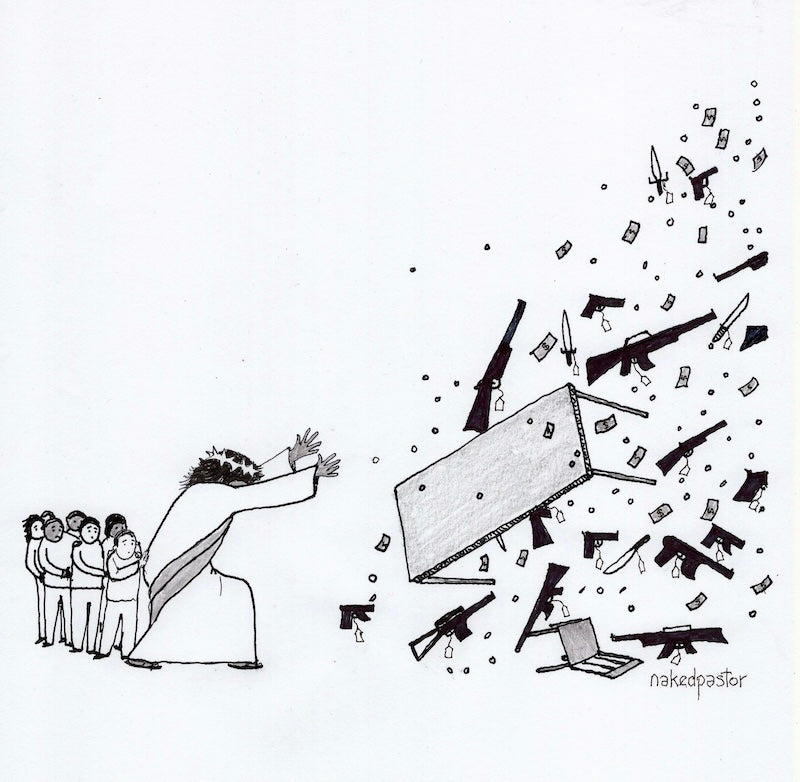 No Weapon Shall Prosper Original Cartoon Drawing-Cartoons-nakedpastor
