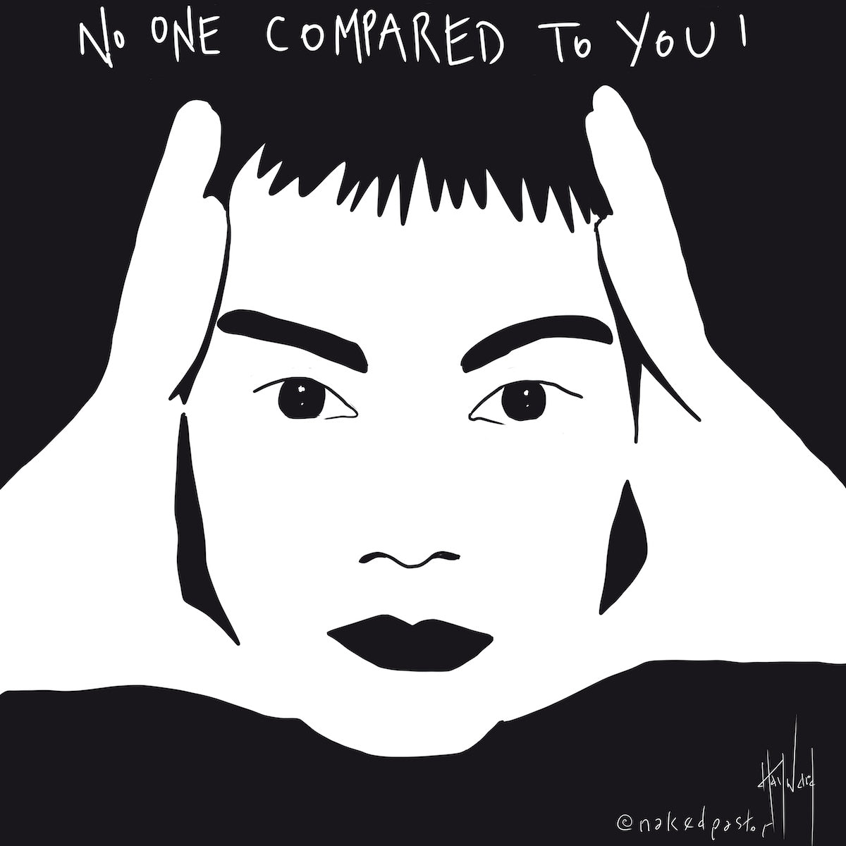No One Compared to You Sinéad O'Connor Digital Cartoon - by nakedpastor