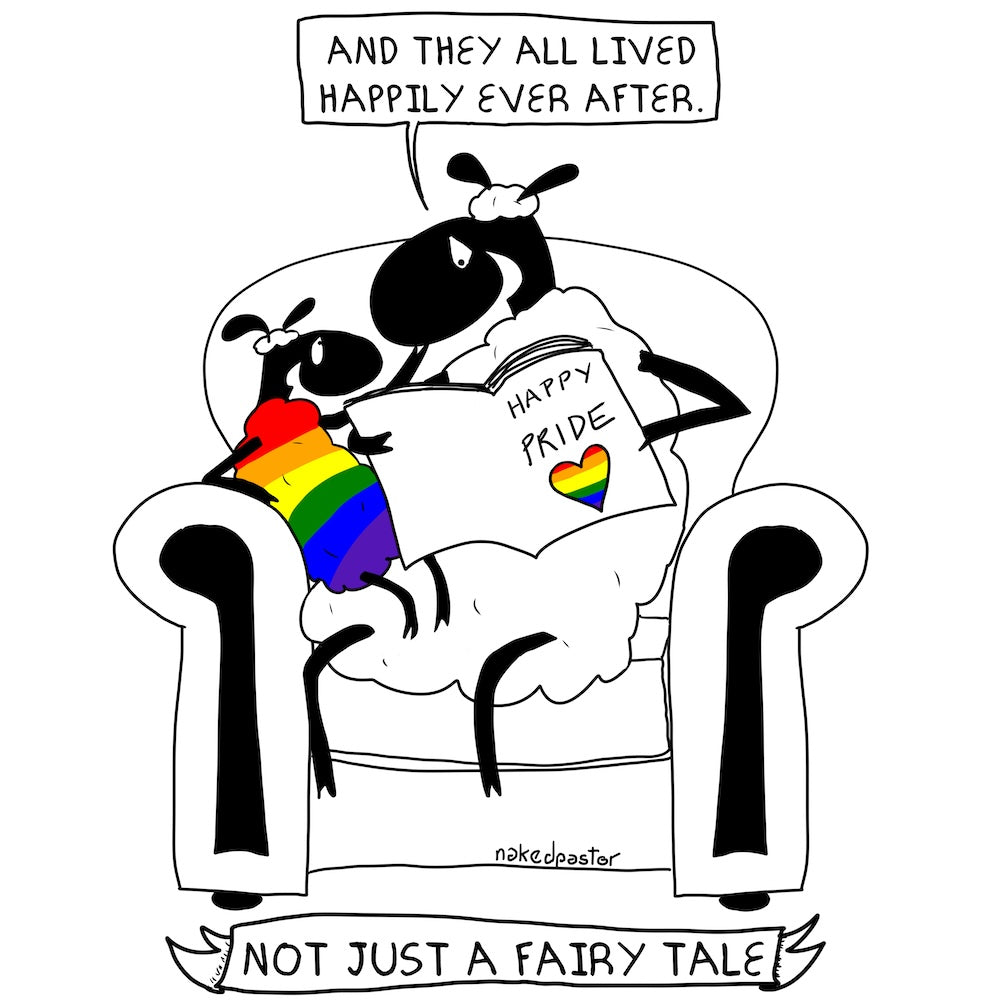 Not just a fairy tale rainbow LGBTQ Version printable wall art by NakedPastor