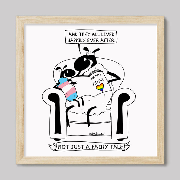 Not Just a Fairy Tale Pride Art Print Trans Version-nakedpastor