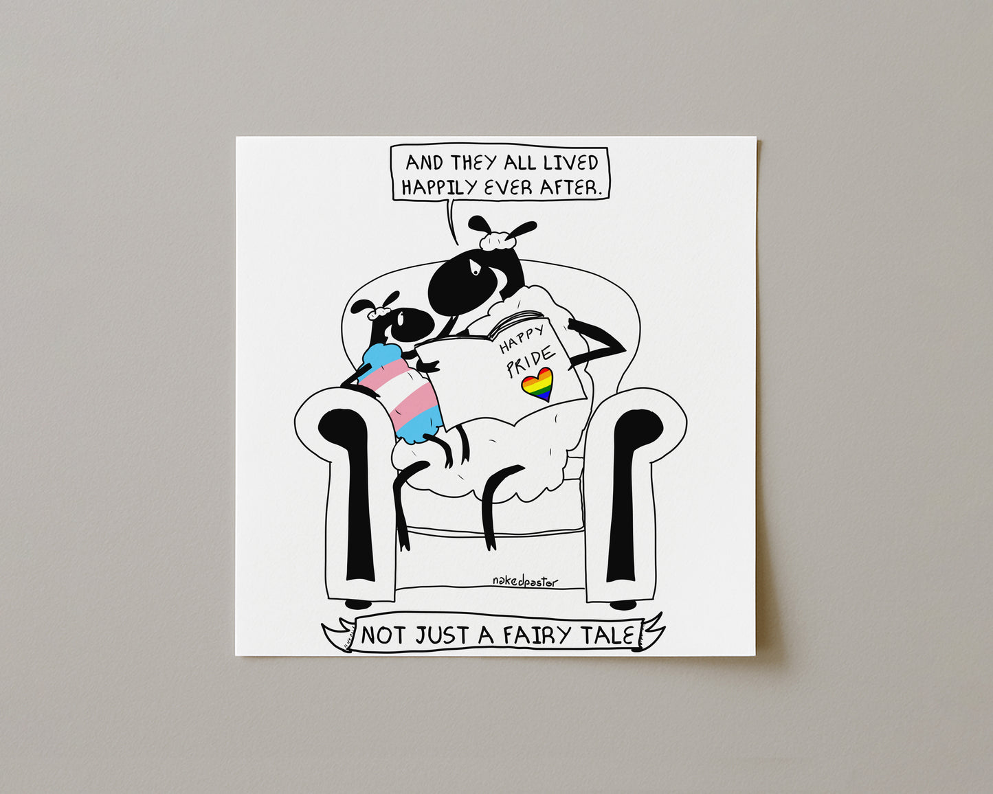 Not Just a Fairy Tale Pride Art Print Trans Version-nakedpastor