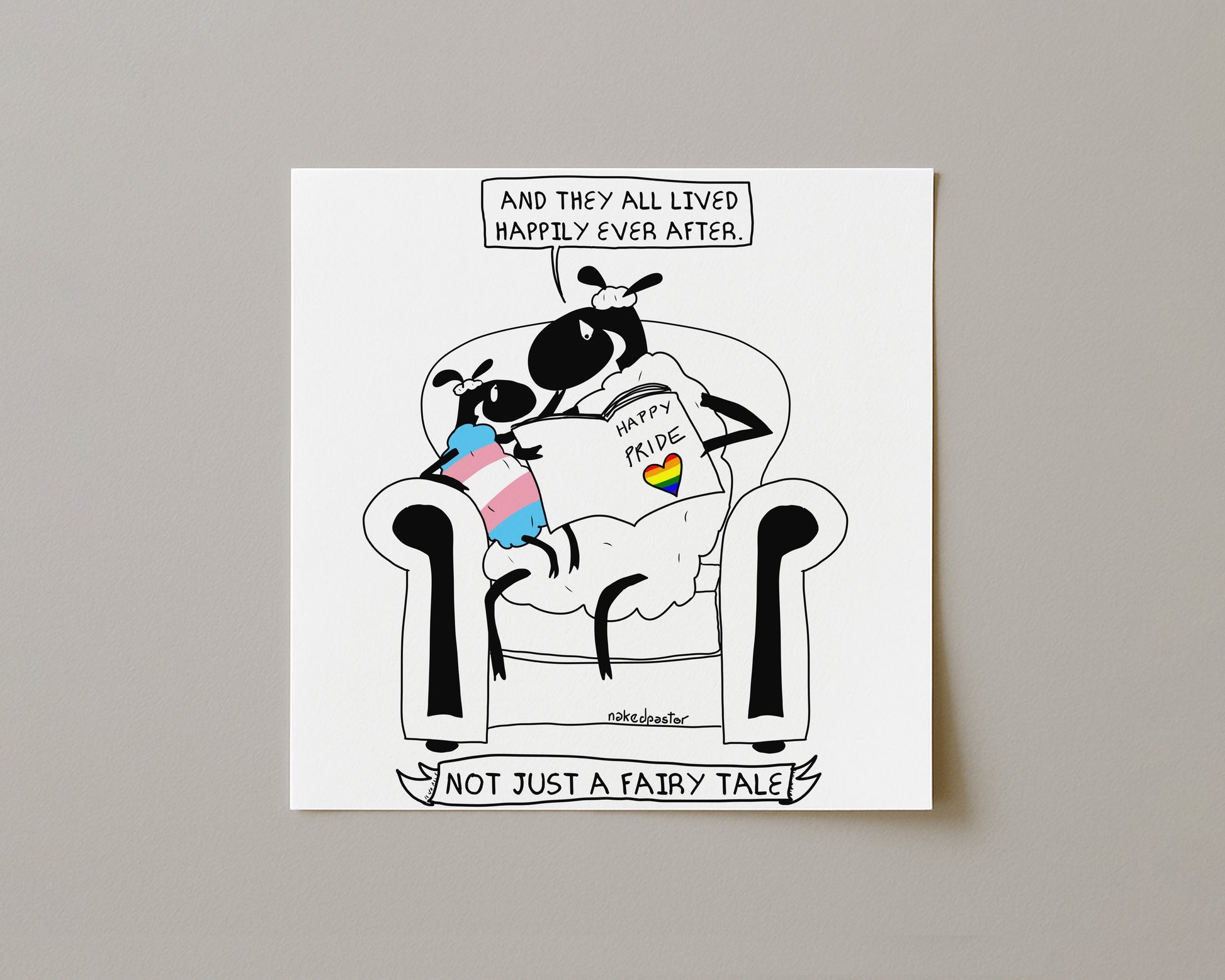 Not Just a Fairy Tale Pride Art Print Trans Version-nakedpastor