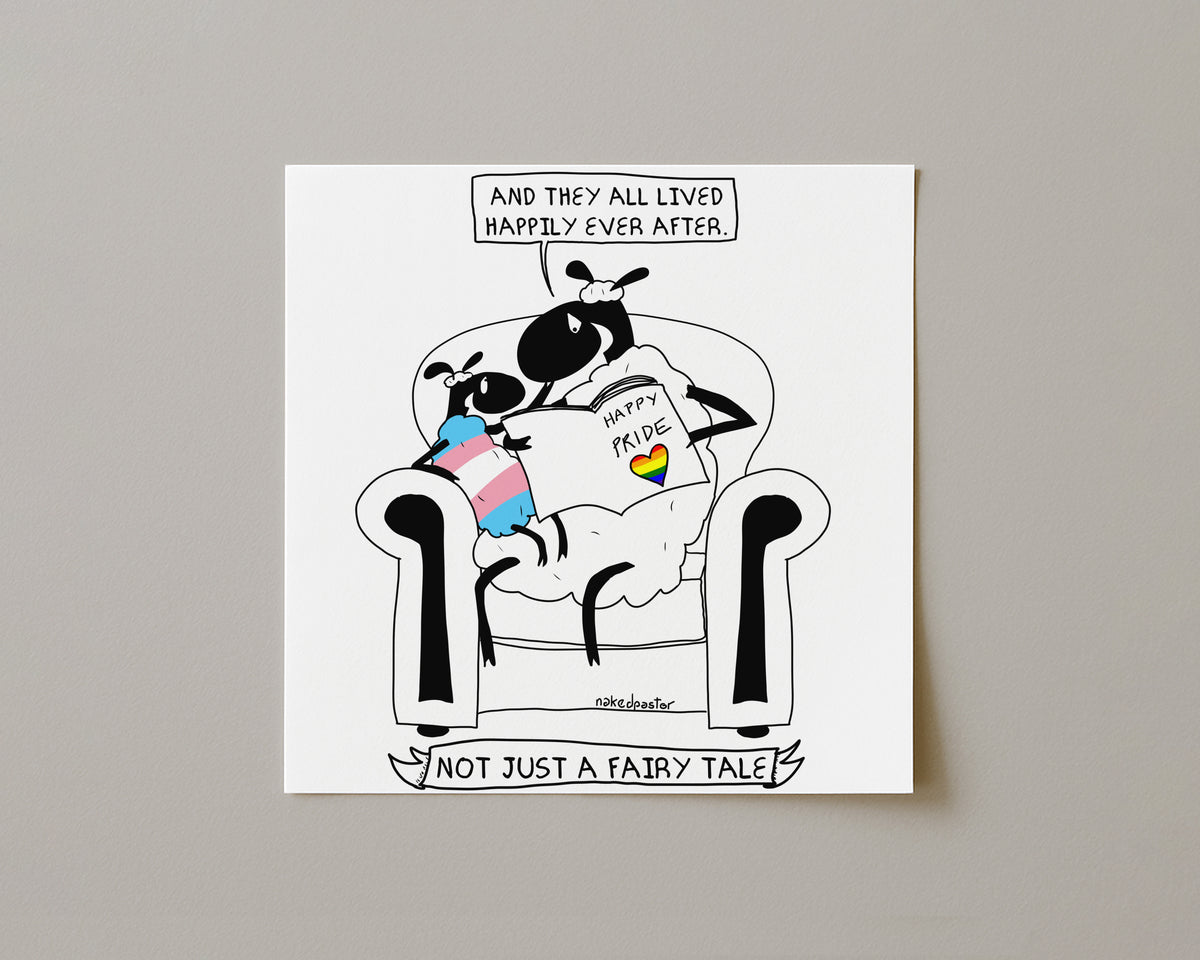Not Just a Fairy Tale Pride Art Print Trans Version-nakedpastor