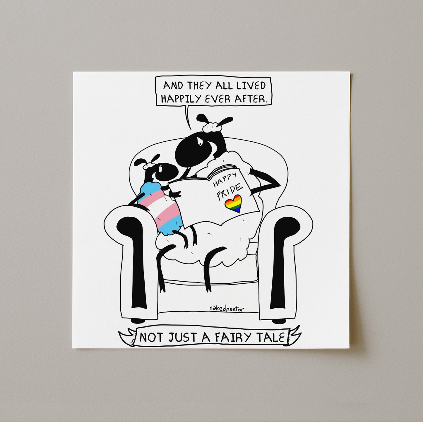 Not Just a Fairy Tale Pride Art Print Trans Version-nakedpastor