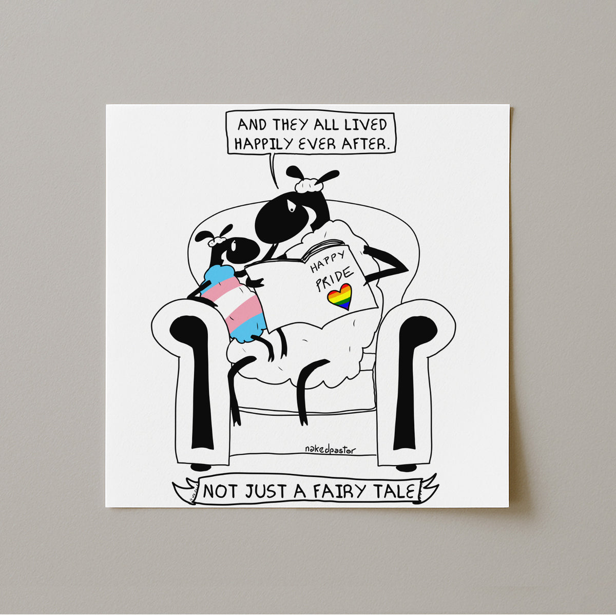 Not Just a Fairy Tale Pride Art Print Trans Version-nakedpastor