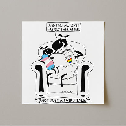 Not Just a Fairy Tale Pride Art Print Trans Version-nakedpastor