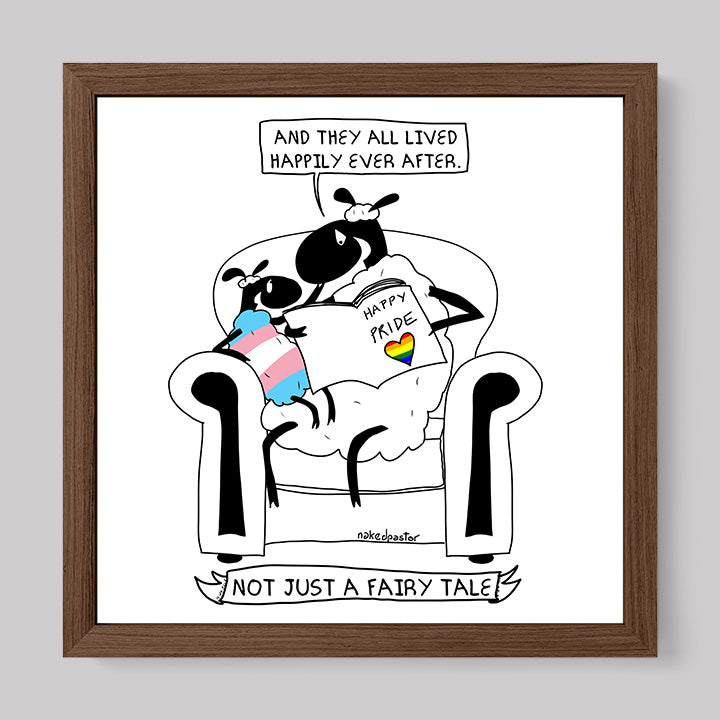Not Just a Fairy Tale Pride Art Print Trans Version-nakedpastor