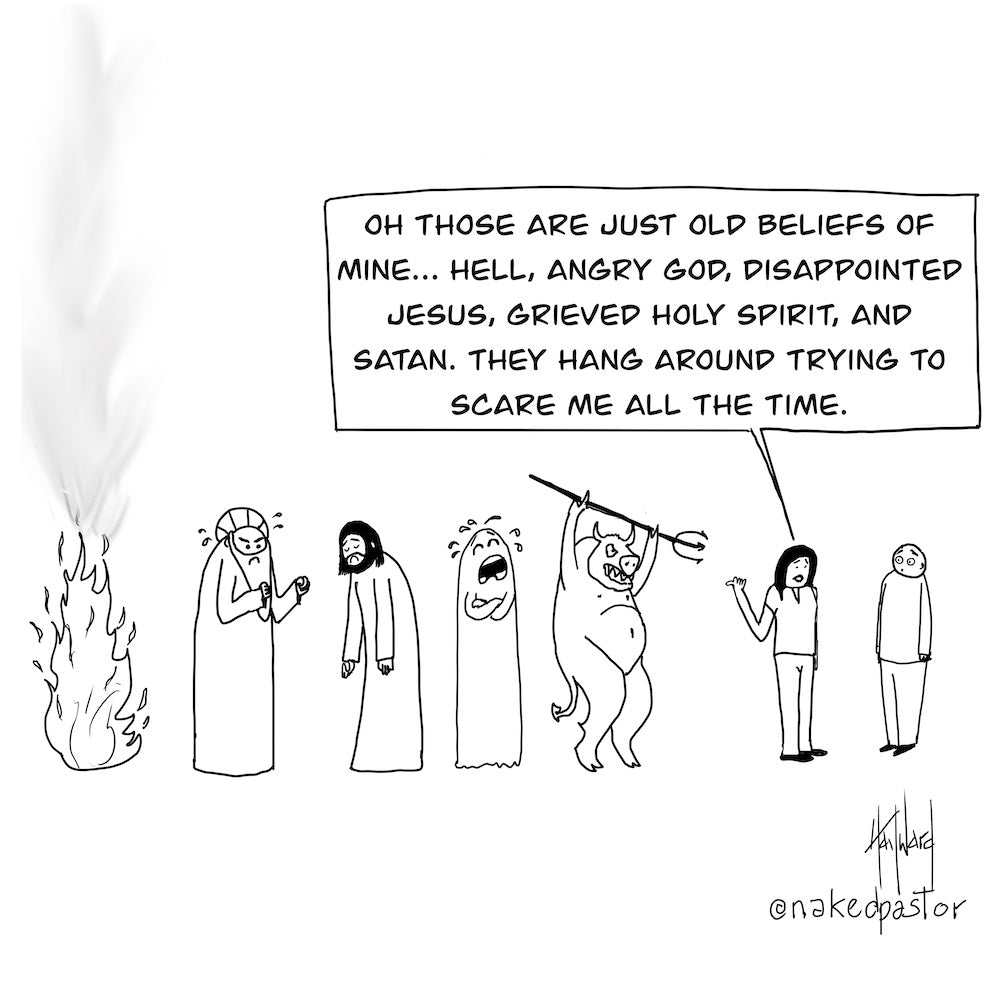 Old Beliefs of Mine Digital Cartoon - by nakedpastor