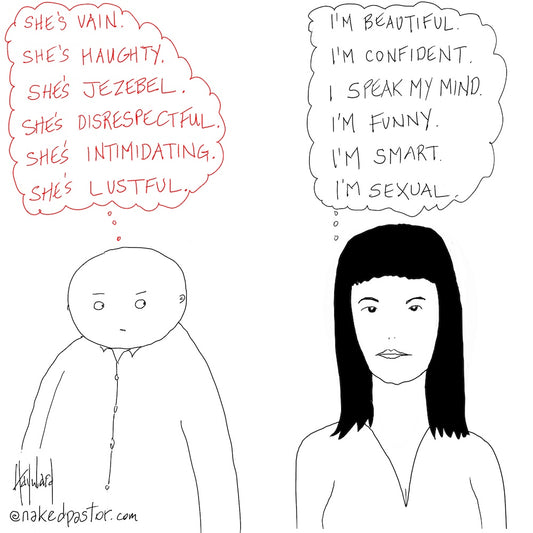 Opposing Views of Yourself Digital Cartoon - by nakedpastor