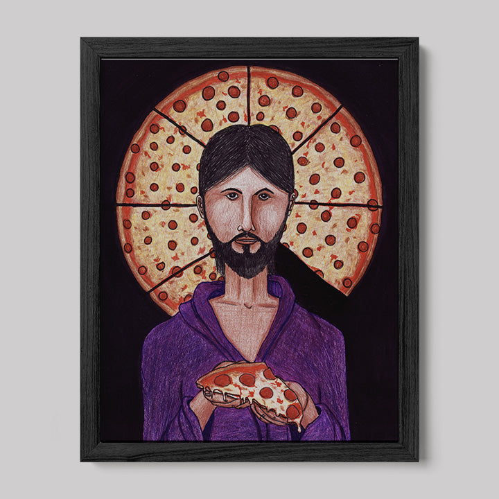 The Pizza Christ Image of Christ Print-Drawings-nakedpastor