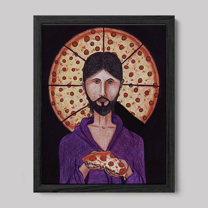 The Pizza Christ Image of Christ Print-Drawings-nakedpastor