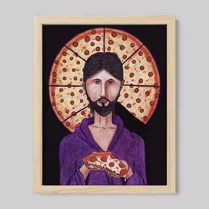 The Pizza Christ Image of Christ Print-Drawings-nakedpastor