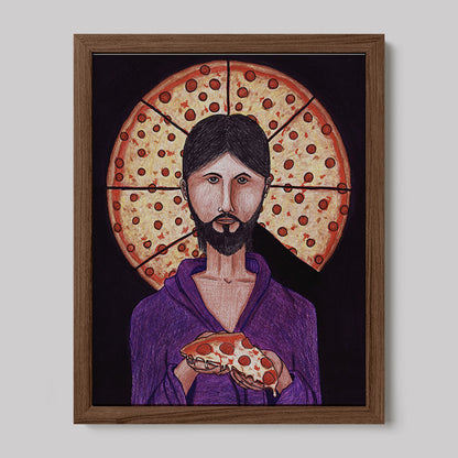 The Pizza Christ Image of Christ Print-Drawings-nakedpastor
