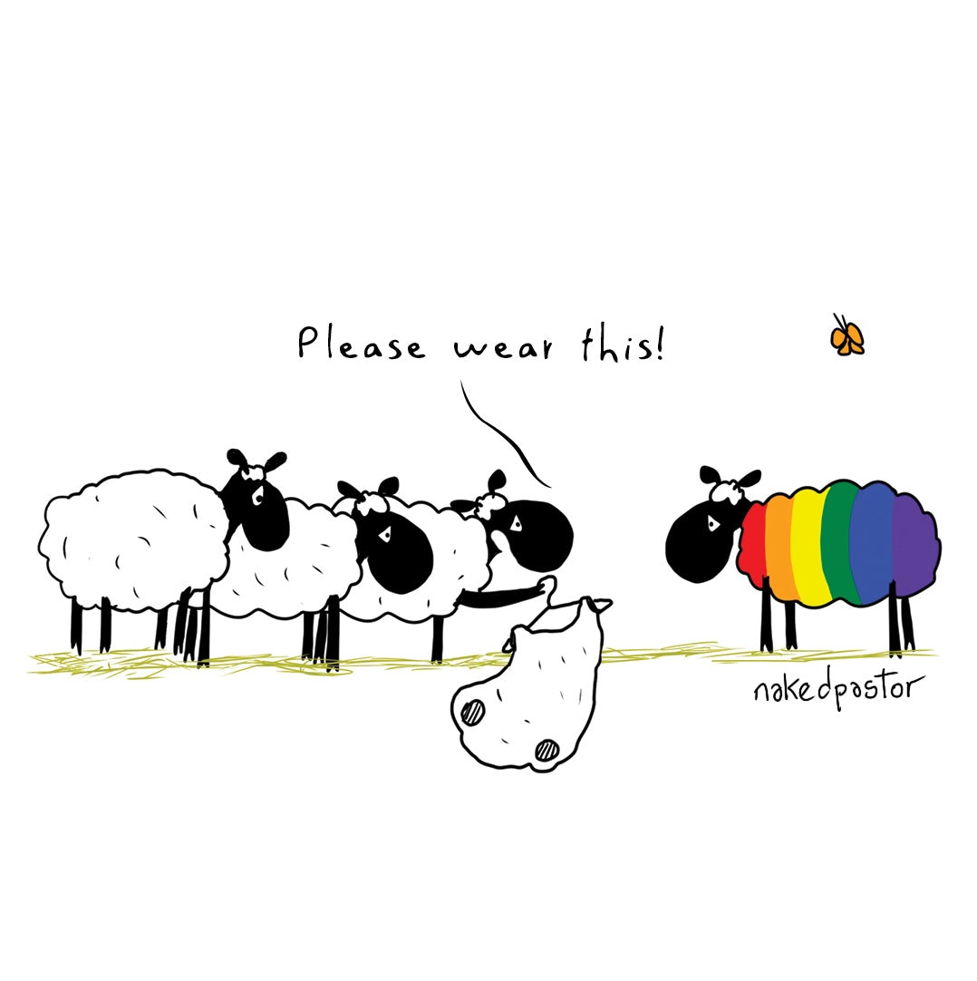 Please Wear This Digital Cartoon-Digital Cartoons-nakedpastor