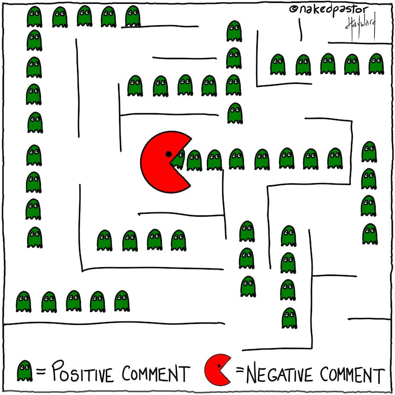 Positive and Negative Comments Digital Cartoon - by nakedpastor