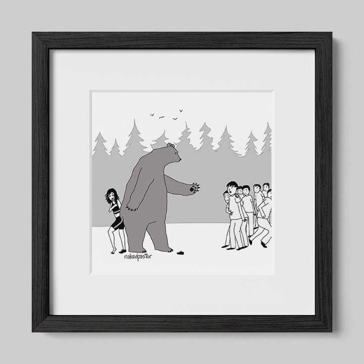 Protective Bear Art Print