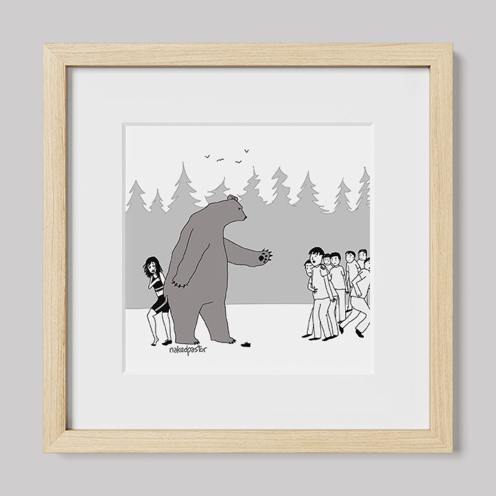 Protective Bear Art Print