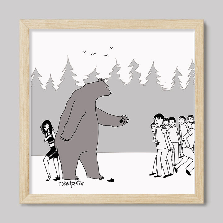 Protective Bear Art Print