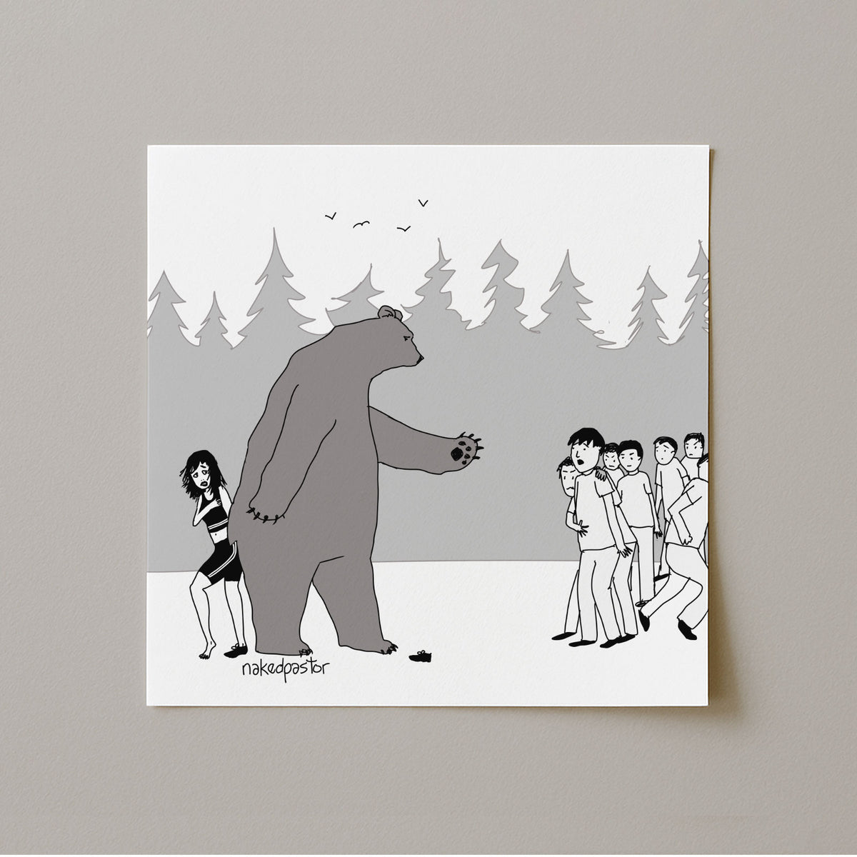 Protective Bear Art Print