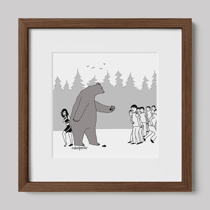 Protective Bear Art Print