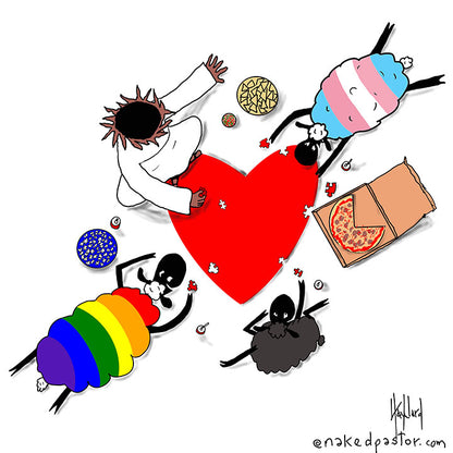 Love in Full Color Art Print Set-Cartoons-nakedpastor