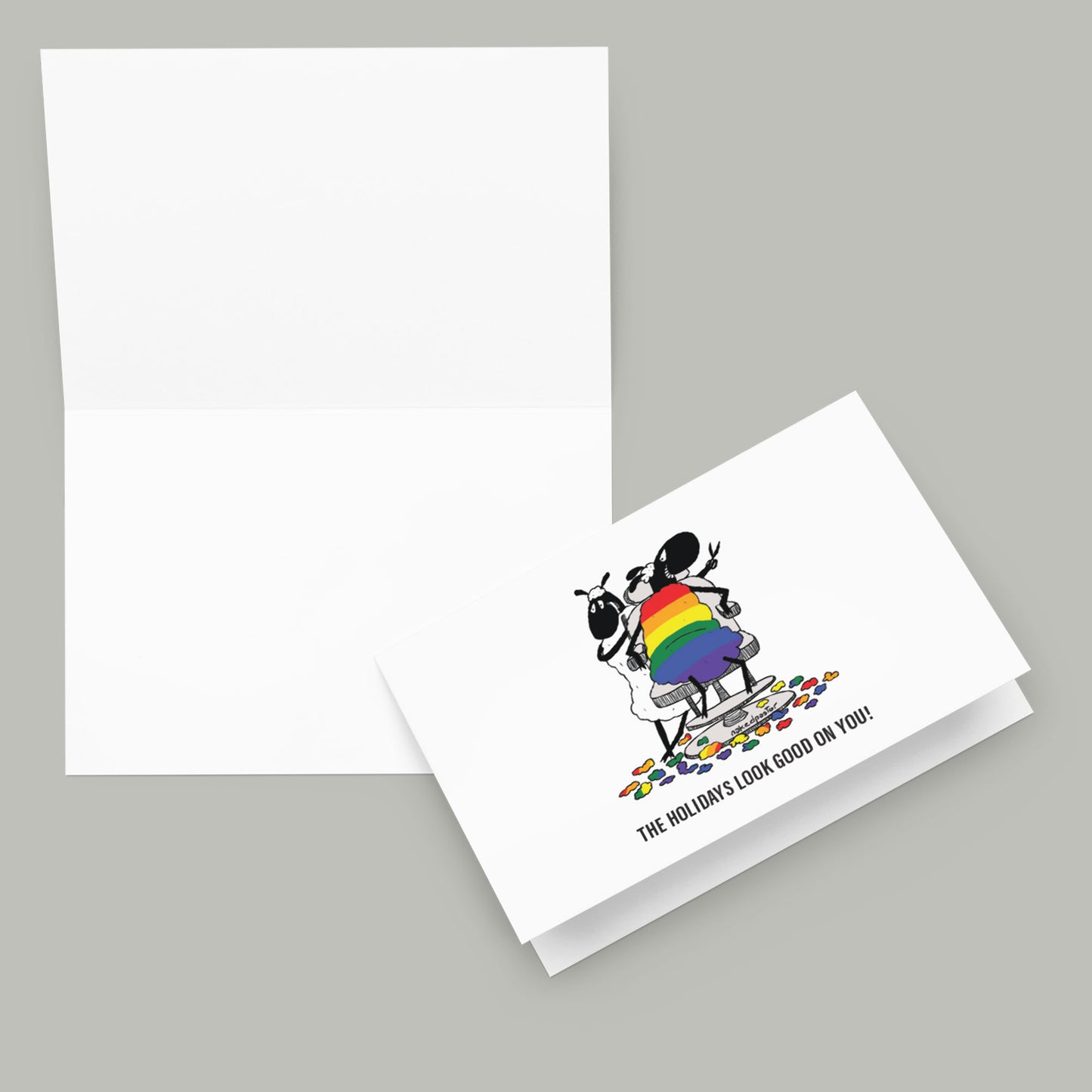 Rainbow Haircut Greeting card-nakedpastor