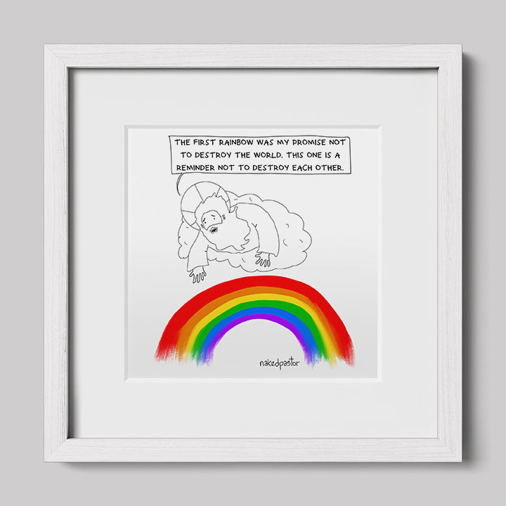 Rainbow Reminder Art Print-Cartoons-nakedpastor