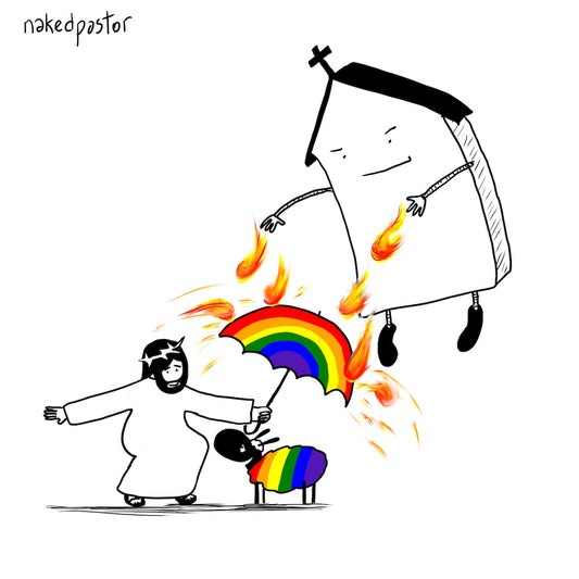 Rainbow Protection Digital Cartoon-Cartoons-nakedpastor