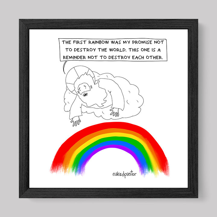 Rainbow Reminder Art Print-Cartoons-nakedpastor