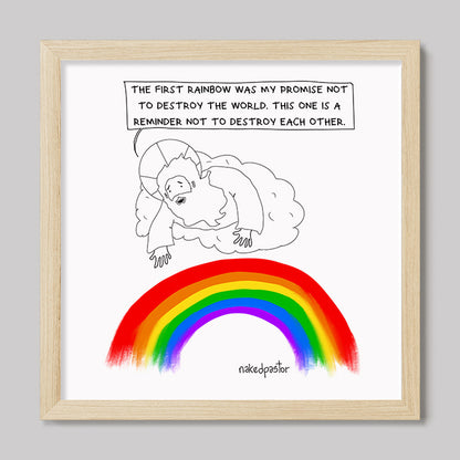 Rainbow Reminder Art Print-Cartoons-nakedpastor