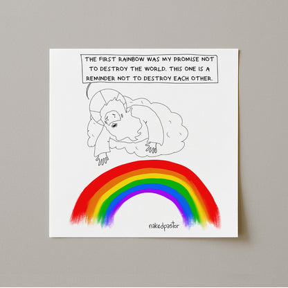Rainbow Reminder Art Print-Cartoons-nakedpastor
