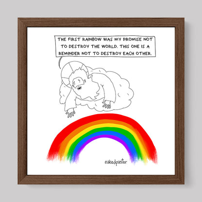 Rainbow Reminder Art Print-Cartoons-nakedpastor