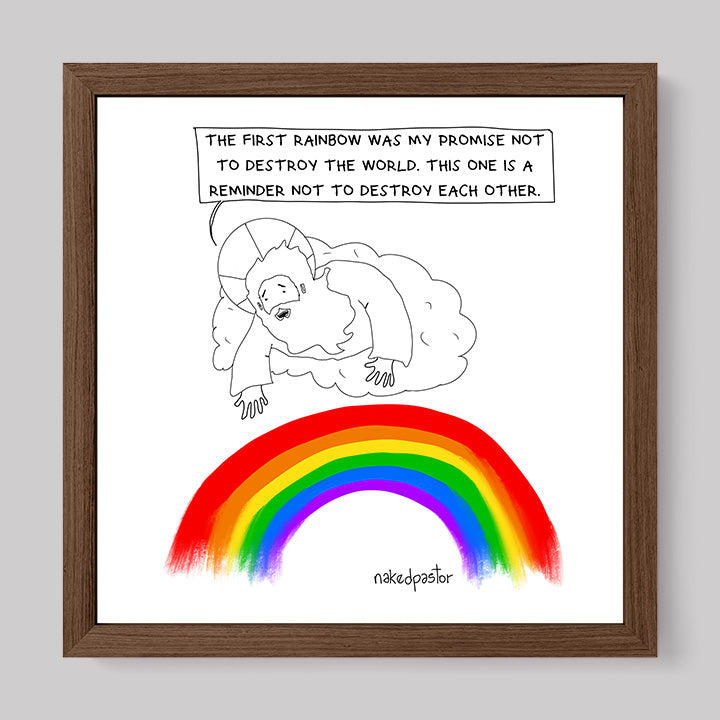 Rainbow Reminder Art Print-Cartoons-nakedpastor