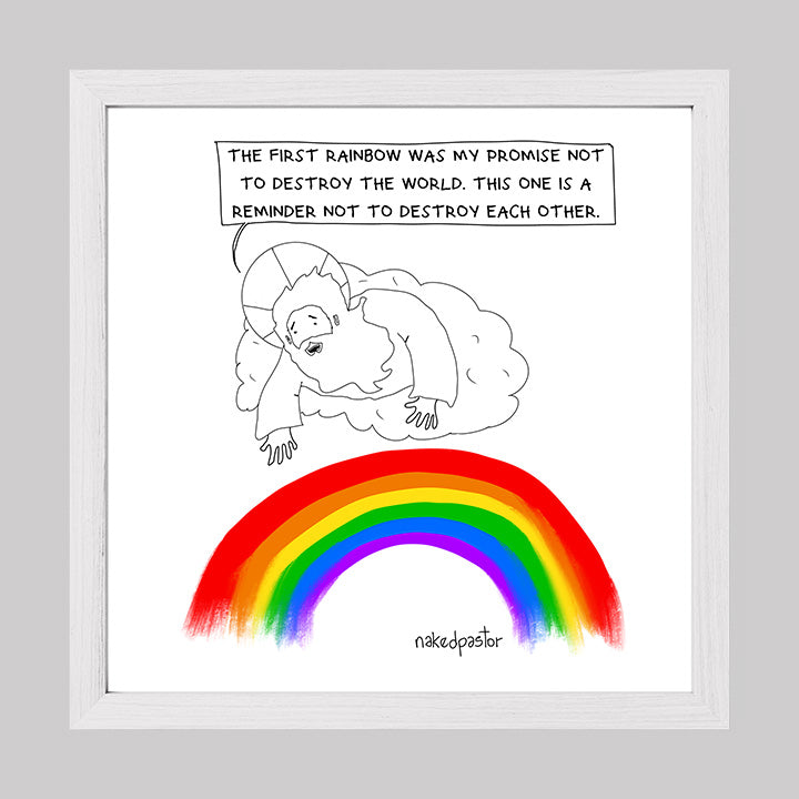 Rainbow Reminder Art Print-Cartoons-nakedpastor