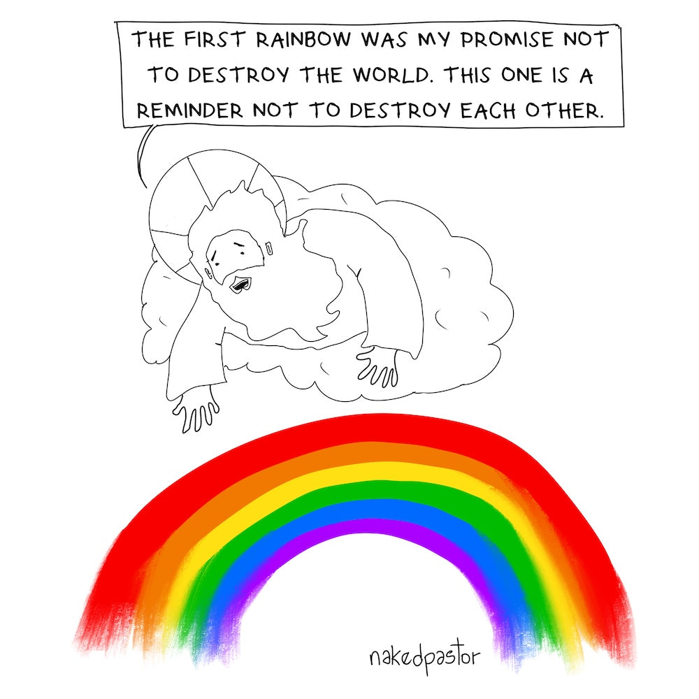 Rainbow Reminder Digital Cartoon-Digital Cartoons-nakedpastor