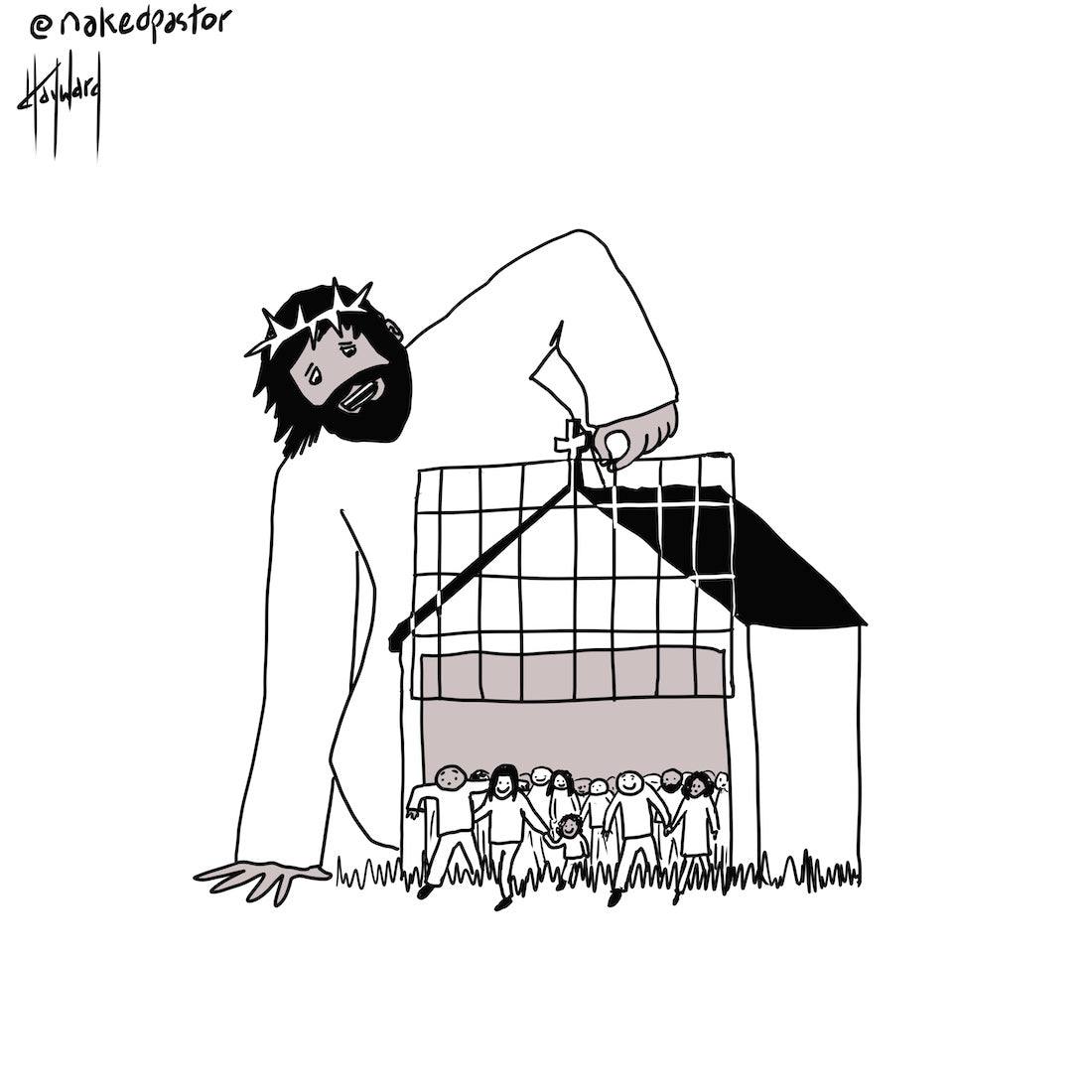 Released Into The Wild Digital Cartoon - by nakedpastor