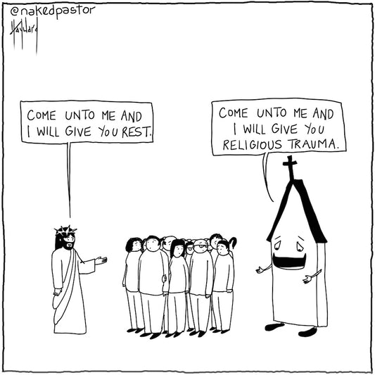 Religious Trauma Digital Cartoon