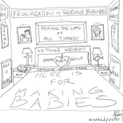 Scary Bedroom Digital Cartoon - by nakedpastor